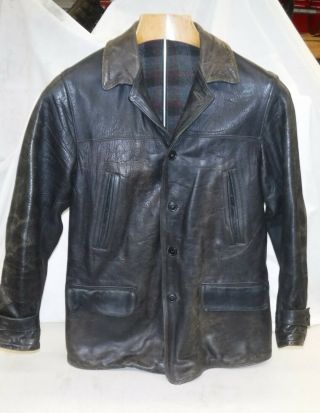 Vintage Horsehide Leather Coat 1930 