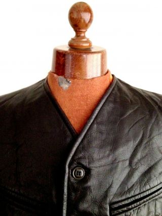 Vtg Mens 1930s WW2 HORSEHIDE Leather Cyclist Jacket German French LUFTWAFFE Sml 4
