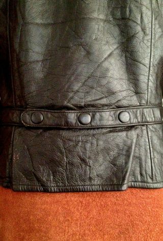 Vtg Mens 1930s WW2 HORSEHIDE Leather Cyclist Jacket German French LUFTWAFFE Sml 6