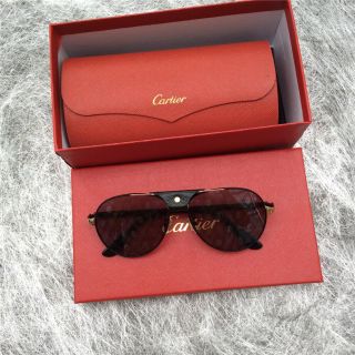 Men’s Pre - Owned Cartier Black Glasses Vintage Retro Outdoor Sunglasses