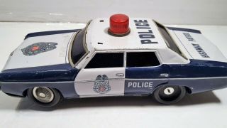 Vintage Metal Tin Highway Patrol Car Lights Siren JAPAN Toy 12 