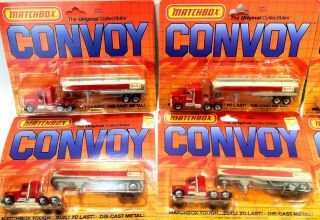 Eleven Vintage 1983 Matchbox Convoy Cy7 Peterbilt Tanker Carded Package