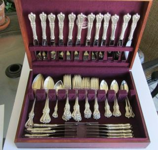 Rare Old Colonial By Towle 67 Piece Sterling Silver Flatware Set For 12