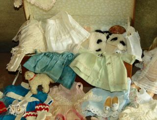 ANTIQUE Bisque Doll SIMON & HALBIG 749 & FRENCH TRUNK & CLOTHES Gesland Label 4