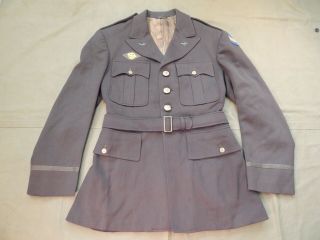 Wwii U.  S.  Army Air Forces Officer’s Service Coat,  O.  D.  Elastique,  Named,  1944,