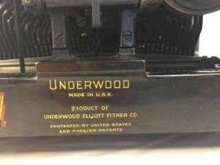 VINTAGE ANTIQUE Underwood Typewriter 7