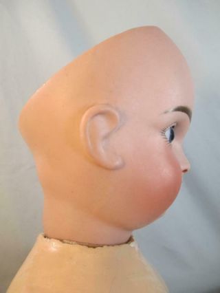Antique German Bisque Doll Size 14 Early Kestner Closed Mouth Round Face 24 