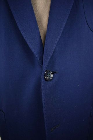 1950 ' s Botany 500 Solid Blue Wool Two Button Two Piece Lounge Suit Size: 42R 2