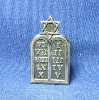 Wwii Sterling Army Jewish Chaplain 10 Commandments & Star Insignia