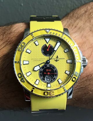 Ulysse Nardin Maxi Marine Diver Chronometer Rare Yellow