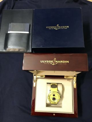 Ulysse Nardin Maxi Marine Diver Chronometer Rare Yellow 9