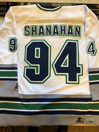 Vintage Hartford Whalers 94 Brendan Shanahan Starter Authentic Hockey Jersey 2xl