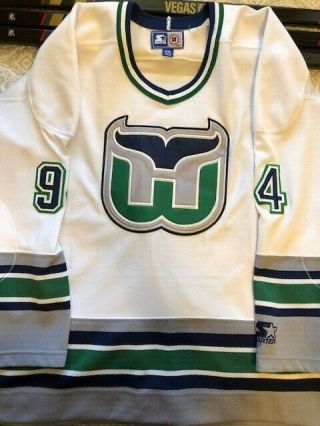 Vintage Hartford Whalers 94 Brendan Shanahan Starter Authentic Hockey Jersey 2XL 2