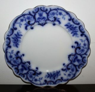 Antique Grindley England Flow Blue 10 " Dinner Plate Portman