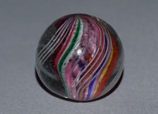Vintage Marbles Colorful Tight Divided Core J/u 11/16 " - 17mm