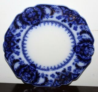 Antique Flow Blue Johnson Bros Florida 7 3/4 " Salad Plate