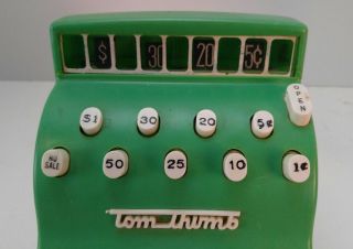 Vintage Tom Thumb cash register,  NOT,  Green color,  toy 4