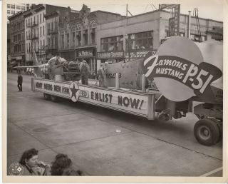 Wwii Aaf 8x10 Photo Famous P - 51 Mustang Fighter In Tacoma Wa Parade 75