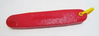 HARD PLASTIC FIGURAL PEN KNIFE SHAPED PENCIL CASE BOX VINTAGE c.  1950 ' s NEAT 4