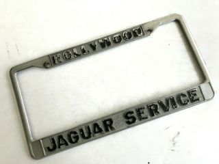 VINTAGE HOLLYWOOD JAGUAR SERVICE DEALER LICENSE PLATE FRAME 2