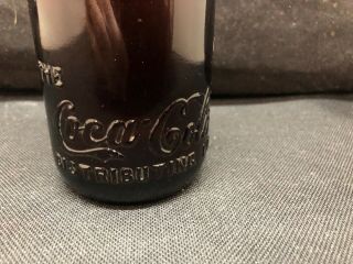 Coca Cola Vintage Amber Brown Crude Double Arrow Bottle Dayton Ohio OH VTG 2