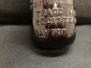 Coca Cola Vintage Amber Brown Crude Double Arrow Bottle Dayton Ohio OH VTG 5