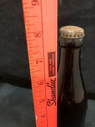 Coca Cola Vintage Amber Brown Crude Double Arrow Bottle Dayton Ohio OH VTG 8