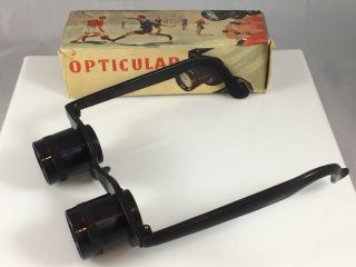 Antique Opticular Binocular Germany Toy Spy Eye Glass Magnifiers Box