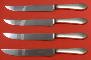 Faneuil By Tiffany & Co.  Sterling Silver Steak Knife Set 4pc Texas Sized Custom