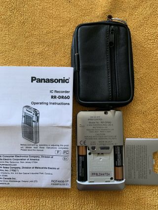 Very Rare.  Panasonic RR - DR60 Voice recorder.  THE BEST EVP recorder bar none 3