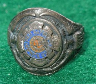 Wwii Us Army 12th Infantry Regiment National Guard Sterling Ring Men 