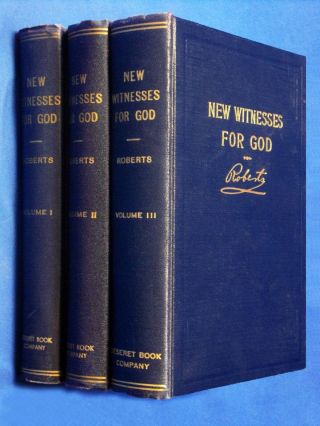 Vtg Set Of 3 Witnesses For God Bh Roberts Volume 1 2 3 Mormon Lds Hardcovers