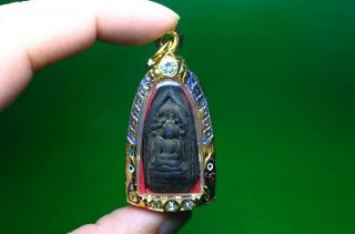 Phra Kring Klong Takien Old Ancient Clay Thai Buddha Amulet
