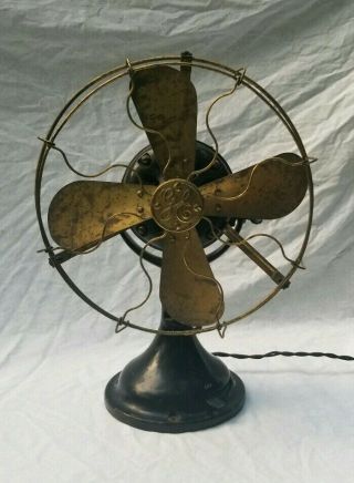 Vtg Antique 1911 GE General Electric Desk Fan 12 
