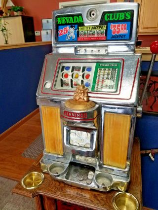 Jennings Nevada Club,  25 Cent Vintage Slot Machine