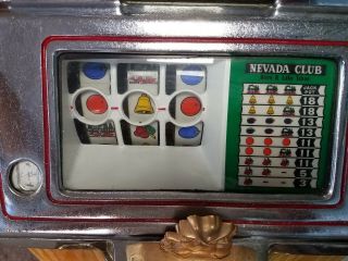 Jennings Nevada Club,  25 cent Vintage Slot Machine 7