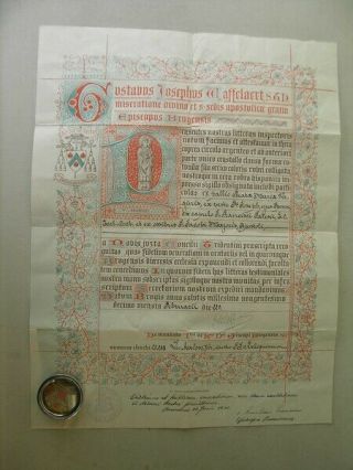 Antique Reliquary Relic Saint James,  Joseph,  Mary,  Francis De Sales,  Document