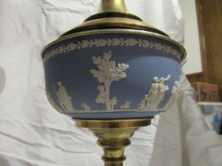 Blue Wedgewood and Brass Lamps Living Room 36 