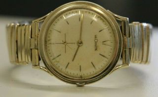 Vintage 1950’s Lecoultre 14k Gold Mens Watch K480/cw 17 Jewels