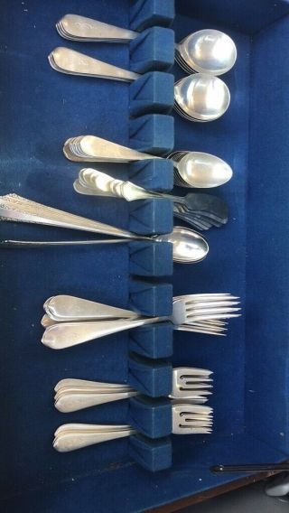 Vintage Sterling Silver Silverware Set With Engraving Of The Letter B.  925silver