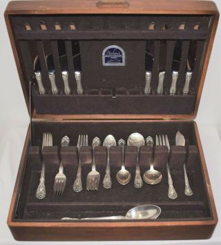 ALVIN Chateau Rose STERLING SILVER Flatware 5 - pc Service Set for 8,  3 more = 43 2