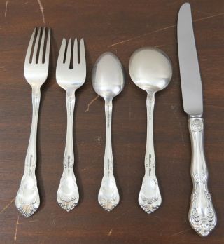 ALVIN Chateau Rose STERLING SILVER Flatware 5 - pc Service Set for 8,  3 more = 43 5