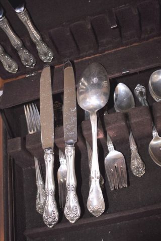 ALVIN Chateau Rose STERLING SILVER Flatware 5 - pc Service Set for 8,  3 more = 43 8