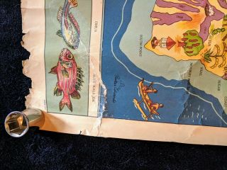 Antique Vintage 1937 Dole Hawaiian Islands Map 7