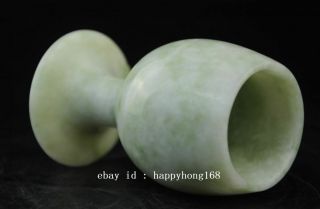 PURE NATURAL CHINESE JADE SKILLFULLY CARVING WINE CUP a01 4