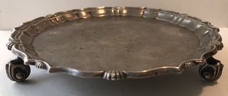 Antique TIFFANY & Co London Sterling Footed Salver Tray by HAWKSWORTH,  EYRE & Co 2
