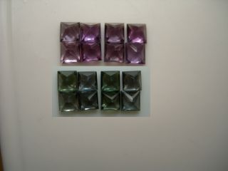 1.  53ct Parcel rare color change Bekily Garnets Green to Purple 8 Princess gems 4