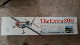 Vintage Carl Goldberg Extra 300 Rc Airplane Kit; 68 Inch Wing Span Nib Nos