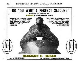Antique Heiser Denver Saddle Rare to find a Heiser in this 14.  5 