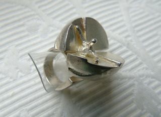 Lapponia Sterling Silver Ring - Ikaros,  Designed By Björn Weckström,  1978